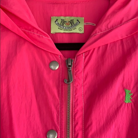 Juicy Couture hot pink windbreaker jacket - Picture 3 of 6